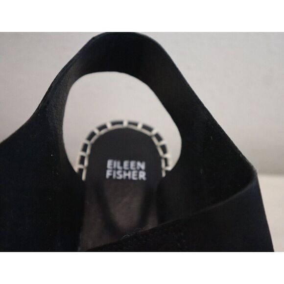 Eileen Fisher Women's Sz 8.5M Black Weslia Jute Wrapped Wedge Sandals SIB - Picture 7 of 10